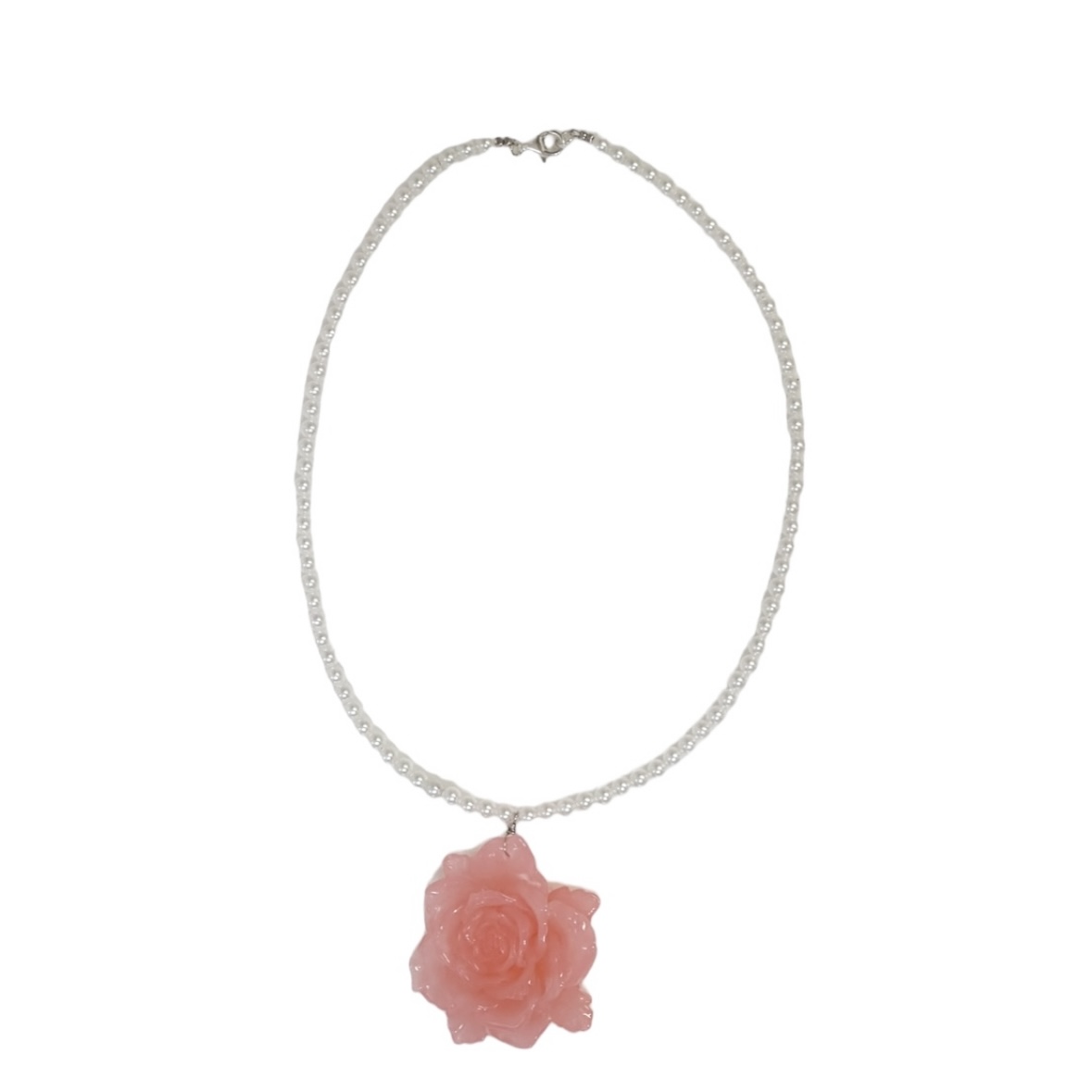 pink rose necklace