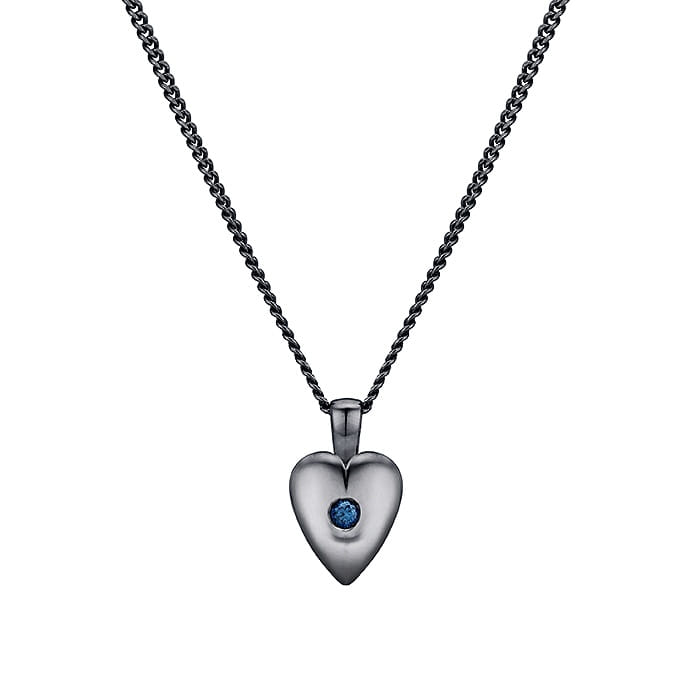 blue dia necklace